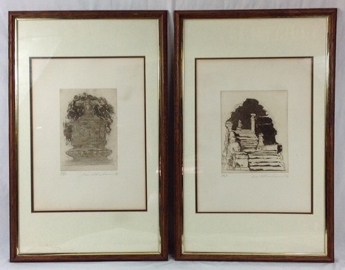 Pair ivor abrahams - pair, framed