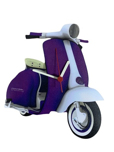 Purple lambretta clock - purple,