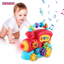 Kids Musical Train Toys Baby Early Educational Toddler Flash Light Various Shape
