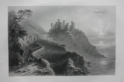 Harlech castle wales antique - castle,, wales,