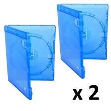 2 x Genuine Amaray Empty Replacement Blu Ray Cases - 14mm Spine 