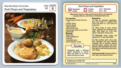Pork chops vegetables - pork,