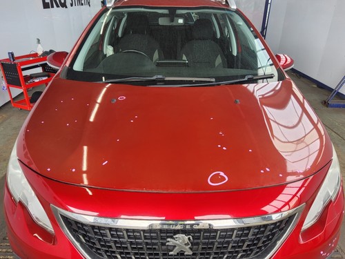 Bonnet red peugeot 2008 mk1 - bonnet,