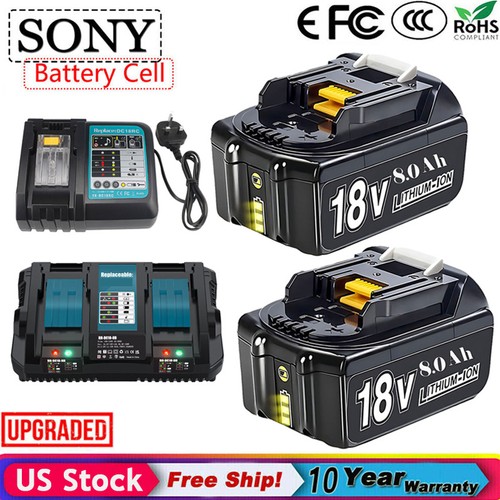 0ah charger for makita 18v - 8.0ah,