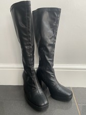 Knee High Platform Block Heel Boots