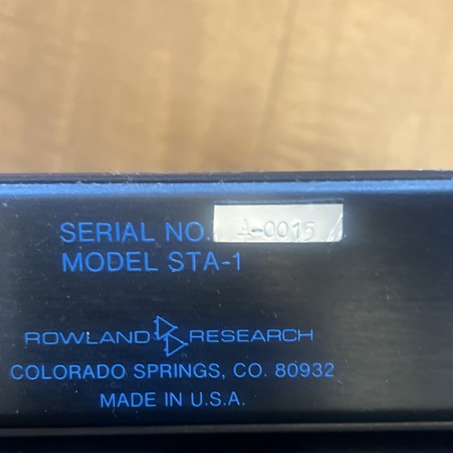 Rowland research preamplifier - rowland,