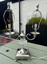 Cut Glass And Chrome Dual Twin