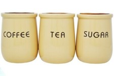 NEW SET OF 3 CANISTERS SUGAR