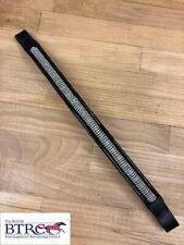 Black leather diamante patent horse bridle brow band Full size (used)