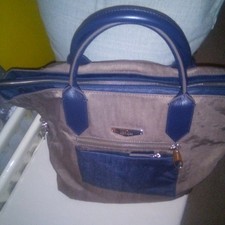 Kipling Brown and Navy Tote Bag