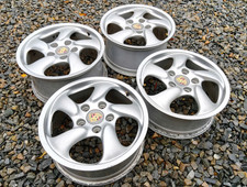 17" oem STAGGERED porsche alloys 5x130 boxster 718 cayman 911 964 986 turbines