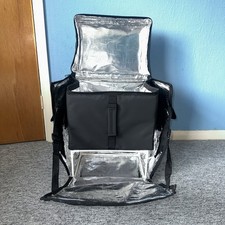 2 X FOOD DELIVERY BAGS SMALL & LARGE-BLACK