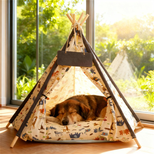 Solid wood pets teepee - xl,