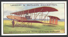 LAMBERT & BUTLER - AVIATION - #12 GRAHAME WHITE FIVE SEATER BIPLANE