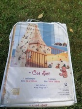 BEST TEX GMBH COT SET- BABY CHILD KID'S COT BED CANOPY ONLY CIRCUS ELEPHANT BEAR