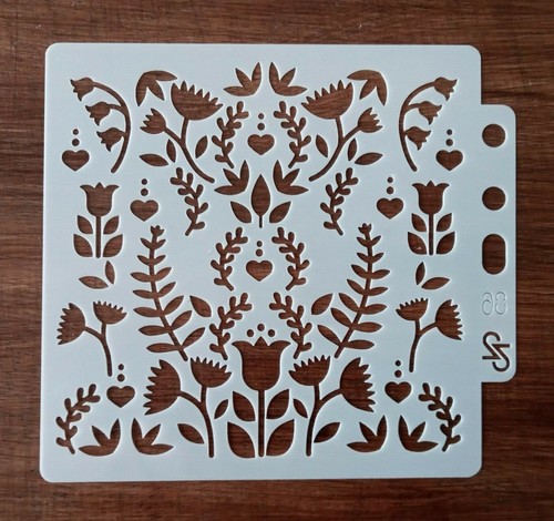 Flowers stencil 130mm - stencil, x