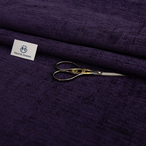 Purple chenille velvet - purple,