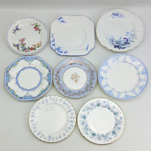 Bone china blue tea - bone,