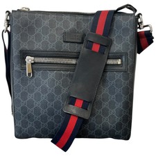 Gucci Men's GG Supreme Web Messenger Bag Black