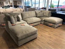 Ark Future U-Shape Corner Sofa 5-Seater Removable Cushions & Covers Multi colour