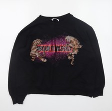 Zara Woman Black Graphic Tiger
