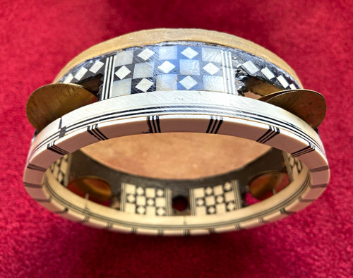 Wood tambourine with metal - wood,