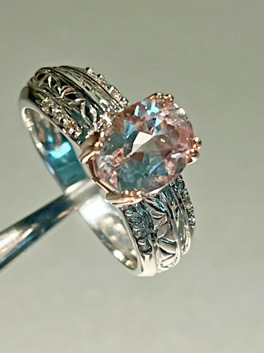 Vintage 14k white and rose