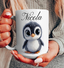 Personalised Penguin Mug, Cute