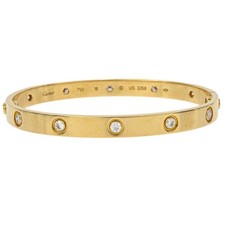 Cartier Love Bracelet Bangle Full Diamond US3268 750 #18 195537