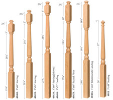 Colonial style Red Oak Railing