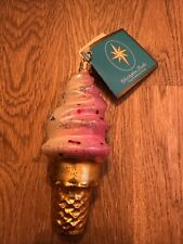 Christopher Radko Ice Cream Christmas Ornament New With Tags 