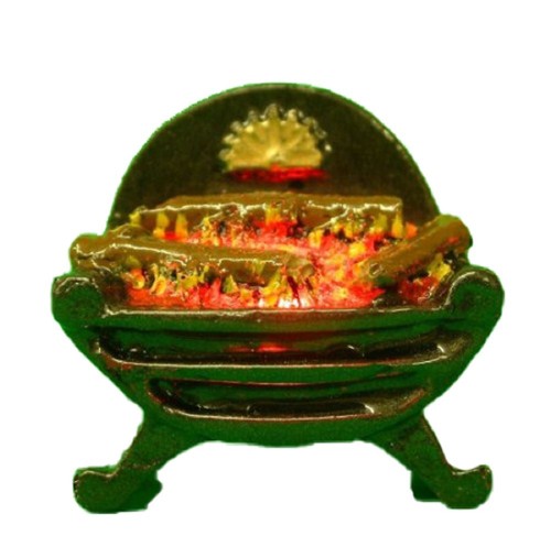 Dolls house glowing log - glowing, fire