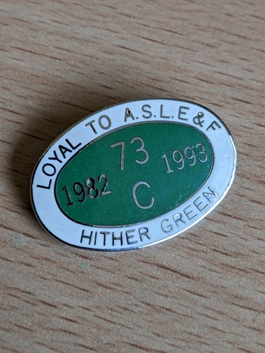 Vintage enamel loyal aslef - enamel,