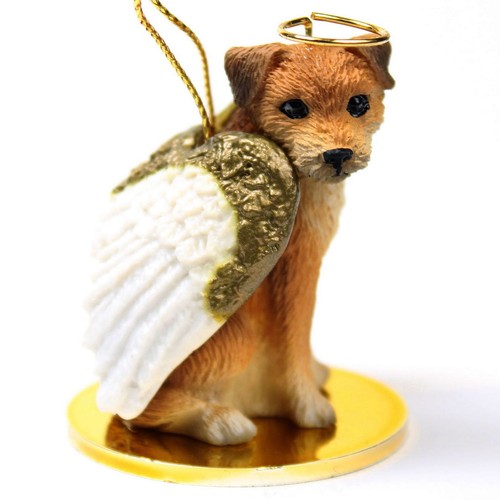 Border terrier ornament angel - border,