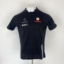Vodafone McLaren Mercedes F1 Team Shirt Top Black Size Medium Mens Formula One
