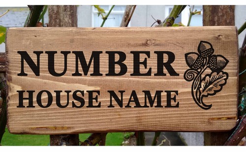 Personalised acorn house sign - acorn,