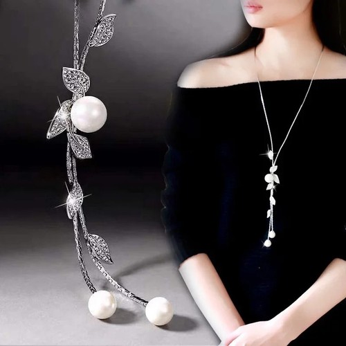 Women long statement necklace - women,