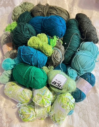 Knitting wool job - wool, green