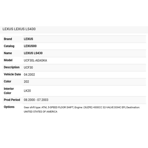 2002 lexus ls430 - lexus, rear