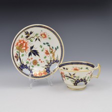 Striking Regency Ridgway Porcelain Kakiemon / Imari Tea Cup & Saucer c.1820