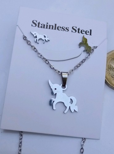 Stainless steel silver unicorn - stainless,