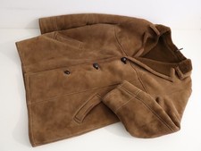 Vintage Ronson Real Sheepskin Shearling Coat Brown Womens XL Made In England