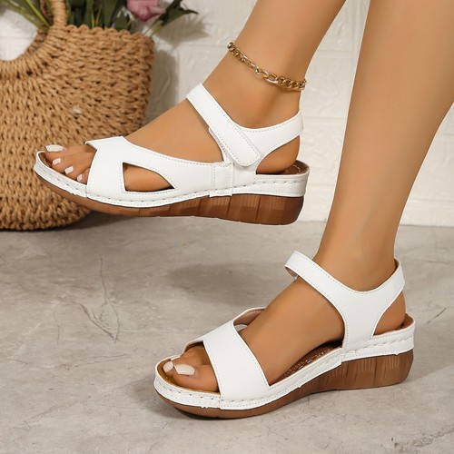 Womens mid wedge heel sandals - womens,