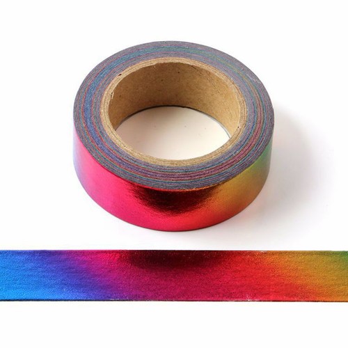 Rainbow foil washi - rainbow,