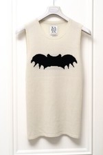 Zoe Karssen Bat 100% Cashmere Vest in White Size S