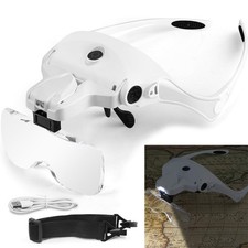 Magnifying Glass Headset 2 LED