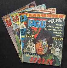 Eagle Comic Sept. 1982 four issues with Free Fruit Gum Poster