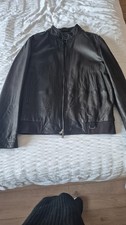 HUGO BOSS Leather Jacket Size