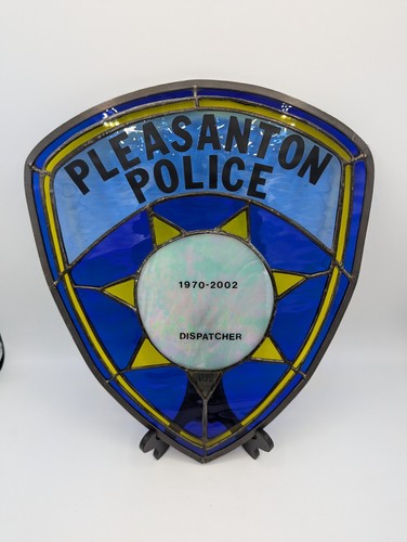 Police stained glass - police,