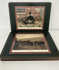 Set of 6 Placemats Border Fine Arts 'James Heriot' collection 12" x 9" Large
